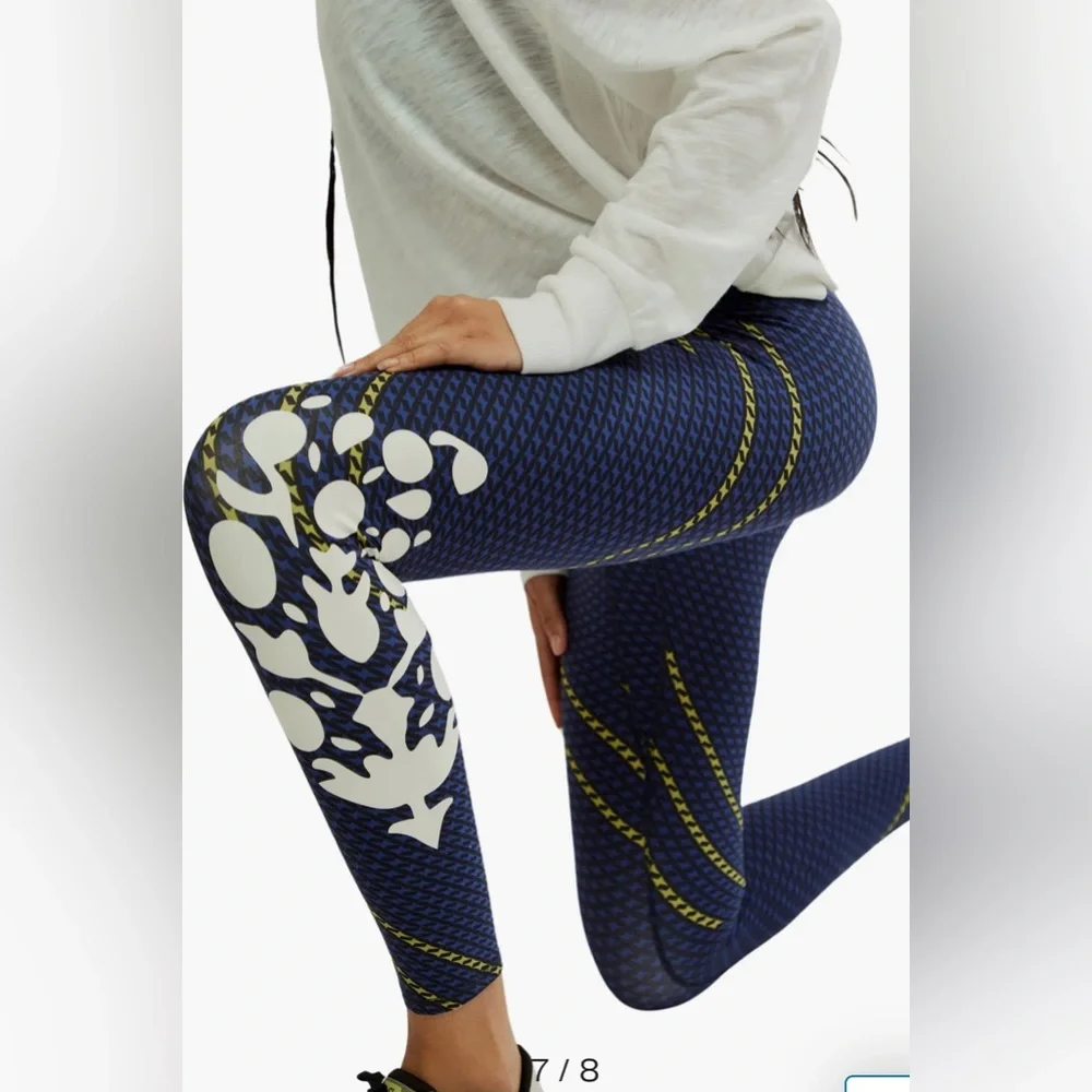 NWT FP Logo Purple/Blk Leggings Size Small - Picture 5 of 9